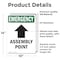 Signmission Assembly Point (Up Arrow) With Symbol, 10 in W x Rectangle, Vinyl Decal OS-2PACK-EM-D-1014-V-10432 - alternate 4